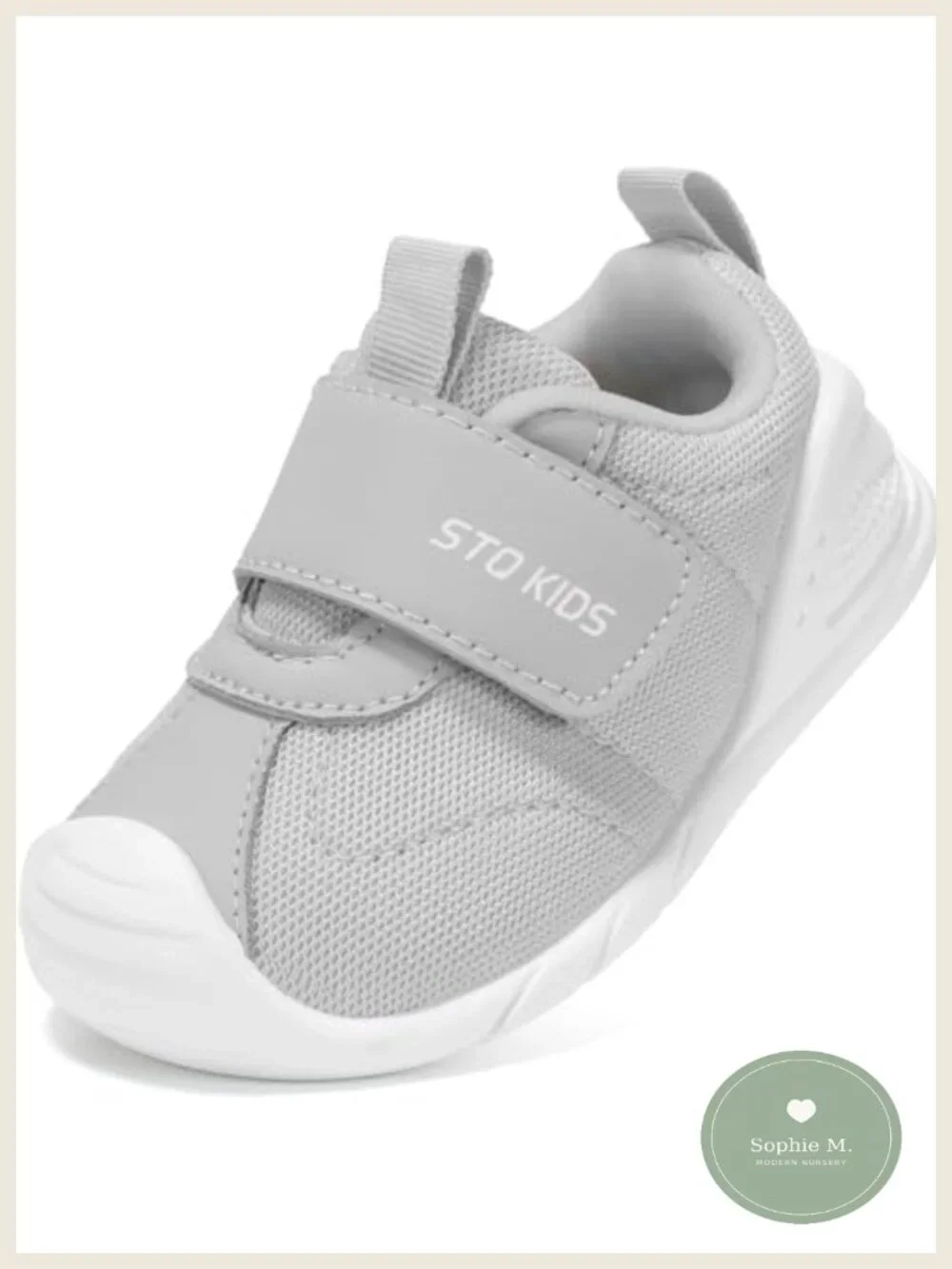 Baby First Walker Sneakers Wide Toe Box Non-Slip Hook Loop
